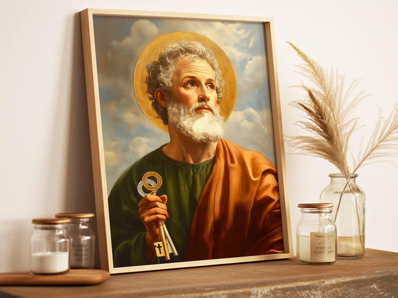 St Peter Printed Poster / Saint Peter the Apostle Painting / Patron ...