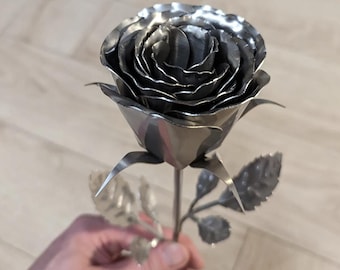 Handcrafted metal Rose