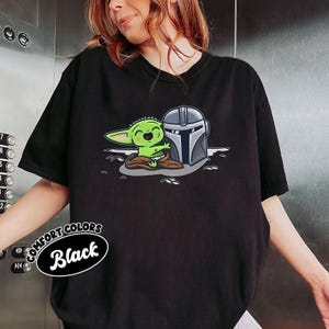 Star Wars Comfort Colors Tshirt, Mandalorian Tshirt For Men Women, Baby Yoda Tee, Sci-Fi Tee Shirt, Geek Culture Gift