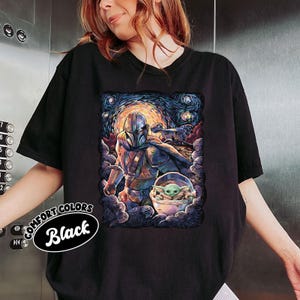 Star Wars Comfort Colors Tshirt, Mandalorian Tshirt For Men Women, Baby Yoda Tee, SciFi Tee Shirt, Movie Fan Gift