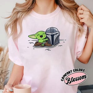 Star Wars Comfort Colors Tshirt, Mandalorian Tshirt For Men Women, Baby Yoda Tee, Sci-Fi Tee Shirt, Geek Culture Gift