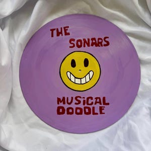 Handmålad SvampBob-vinylskiva