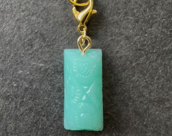 Sea Glass Progress Keeper/Stitch Marker (18-k Gold)