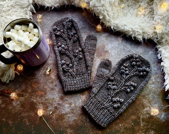 Snowberry Mittens Knitting Pattern Pdf