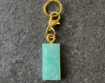 Sea Glass Progress Keeper/Stitch Marker (18-k Gold)