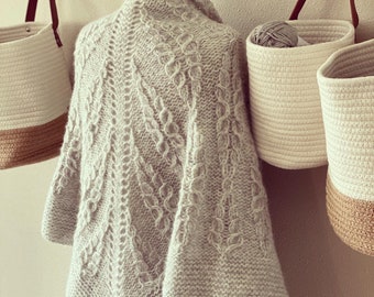 Snow Fern Shawl - Knit PDF Pattern