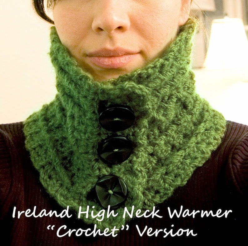 Knit Ireland High Neck Warmer PDF PATTERN Etsy
