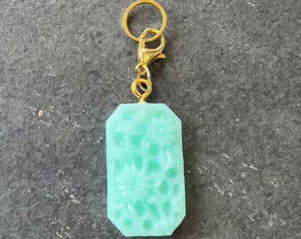 Sea Glass Progress Keeper/Stitch Marker (18-k Gold)