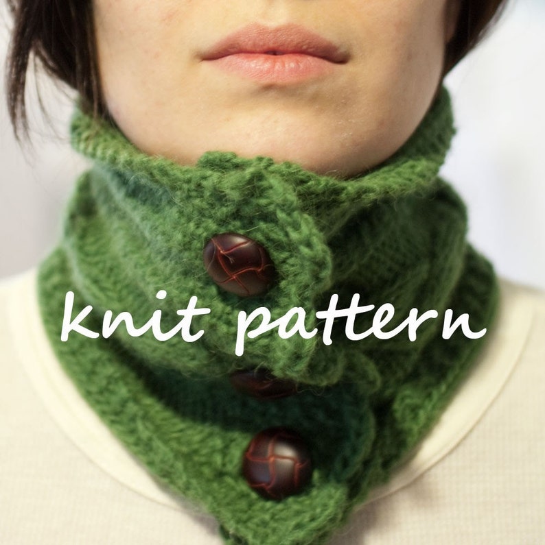 Knit Ireland High Neck Warmer PDF PATTERN Etsy
