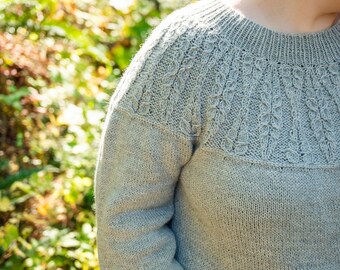 Snow Fern Pullover Knitting Pattern Pdf