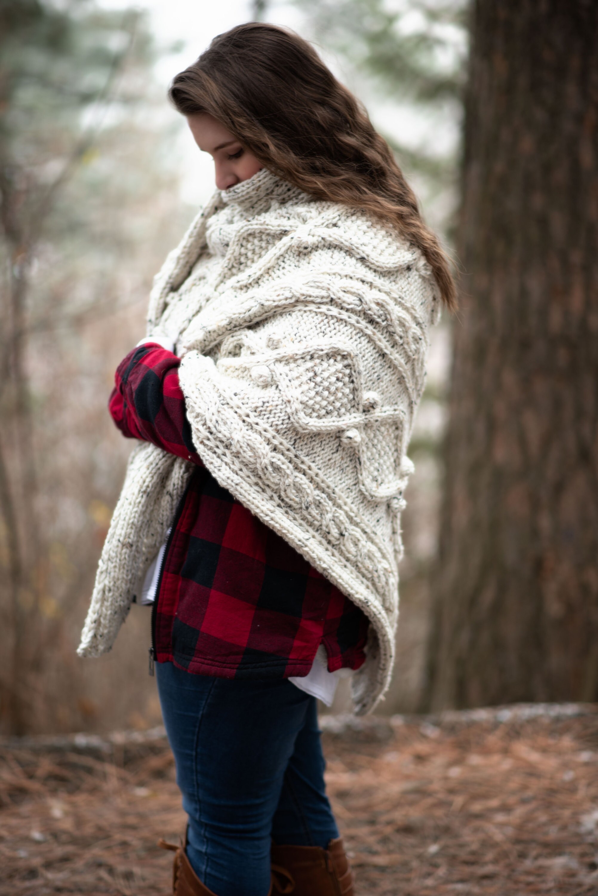 Winter Cabin Throw Knit PDF Pattern Etsy