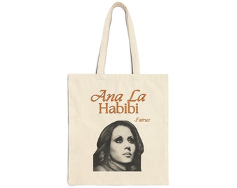 Arabian classic Tote Bag Ana La Habibi by Fairuz Reusable Customizable Perfect for Work Beach Weekend Tote Weekender Tote Gift for her