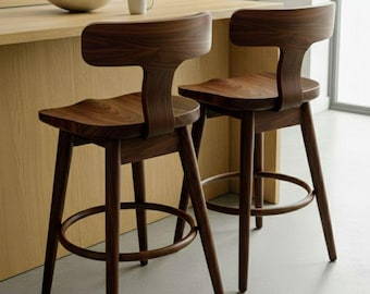 OliveCounterChair ミッドセンチュリー モダン カウンターチェア ミッドセンチュリーモダンブラックウォールナットバースツール：布張り