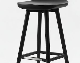 Handmade Reclaimed Wood Bar Stool : Rustic Kitchen Counter Chair