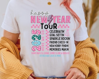 Happy New Year Tour 2025 Png, New Year 2025 Tour Png, Coquette New Year Png, 2025 New Year School Tshirt Design, 2025 Doodles New Year Shirt