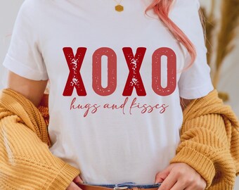 XOXO Hugs and Kisses Png Svg, Valentine's Day Png, Sleeve Design, Boho ...