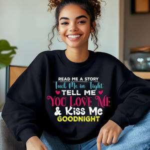 Read Me A Story Svg, Tell Me You Love Me & Kiss Me Goodnight Png, Trending T-shirt Designs, Nursery Wall Art, Goodnight Svg, Silhouette File