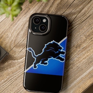 NFL Detroit Lions Stoßfeste Telefonhülle, NFL Zubehör, Sportfan Geschenk, langlebige Telefonabdeckung, Spieltag unverzichtbar, Geburtstagsgeschenk