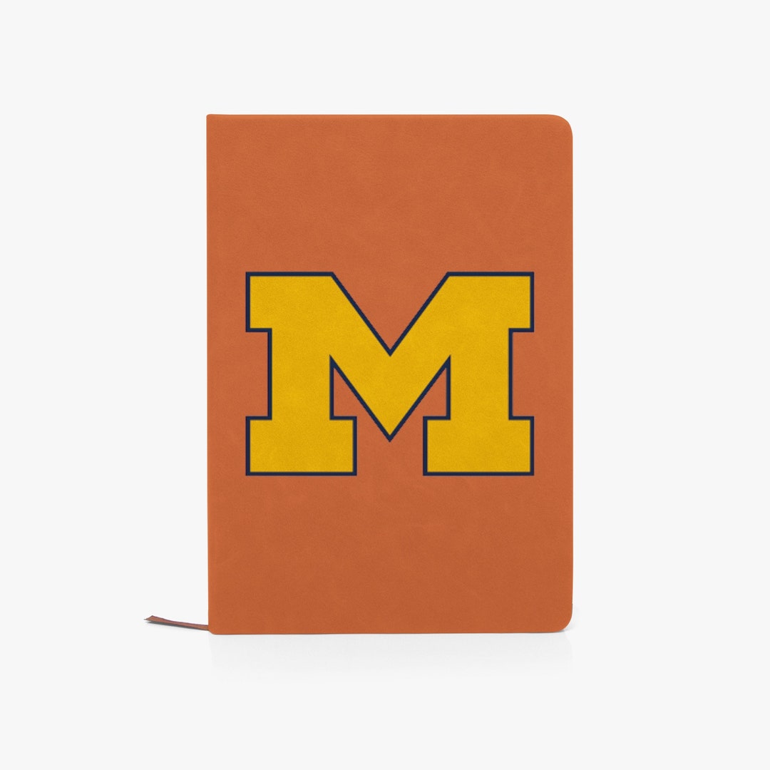 U of M Block M Leather Journal Notebook - Etsy