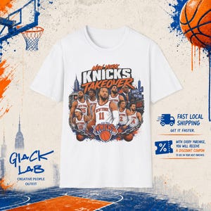 New York Knicks Takeover Shirt, Retro NY Basketball Grafik-T-Shirt, Jalen Brunson Vintage T-Shirt, NYC Streetwear Bekleidung, Knicks Fan Geschenk
