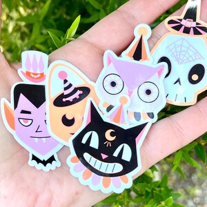 Retro Pop Halloween Waterproof Stickers
