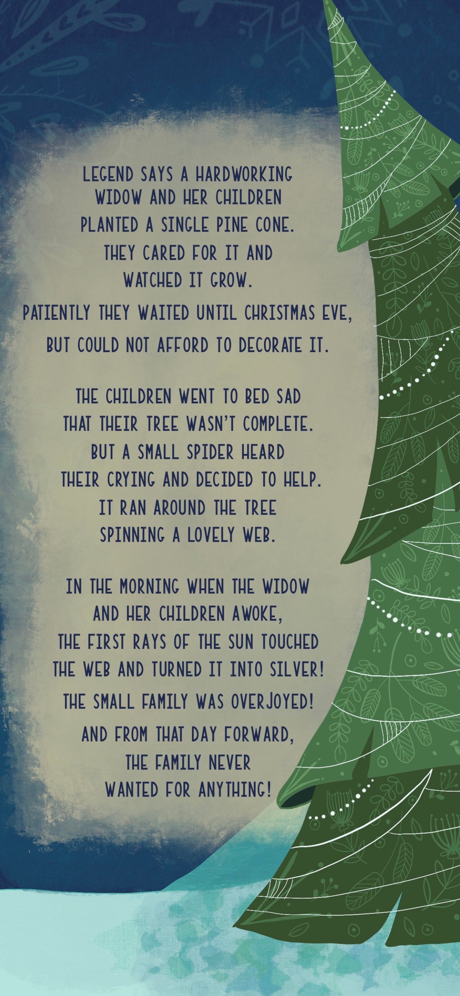Christmas Wall Art, Printable, Legend of the Christmas Spider ...