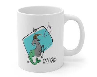 Capricorn Mug, Zodiac Mug, Ceramic Mug, Horoscope Mug