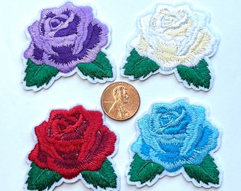 Rose Patch - Flower Garden Appliqué - Embroidered Patch - Emblem - NV21