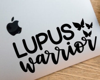 Lupus Warrior | Vinyl Decal Bumper Sticker | Spoonie Warrior | Chronic Illness | Lupus Awareness | Lupus Butterflies | Butterfly