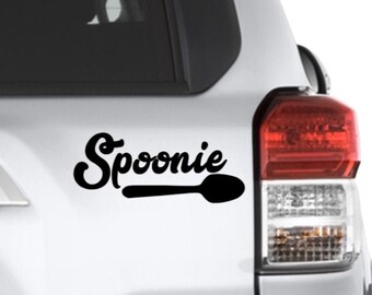 SPOONIE Vinyl Decal Bumper Sticker, Chronic Illness Warrior, Invisible Illness, Arthritis Awareness, Autoimmune Disease, Window Decals