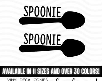 SPOONIE SET OF 2 Vinyl Decal Bumper Sticker, Chronic Illness Gift, Spoonie Warrior
