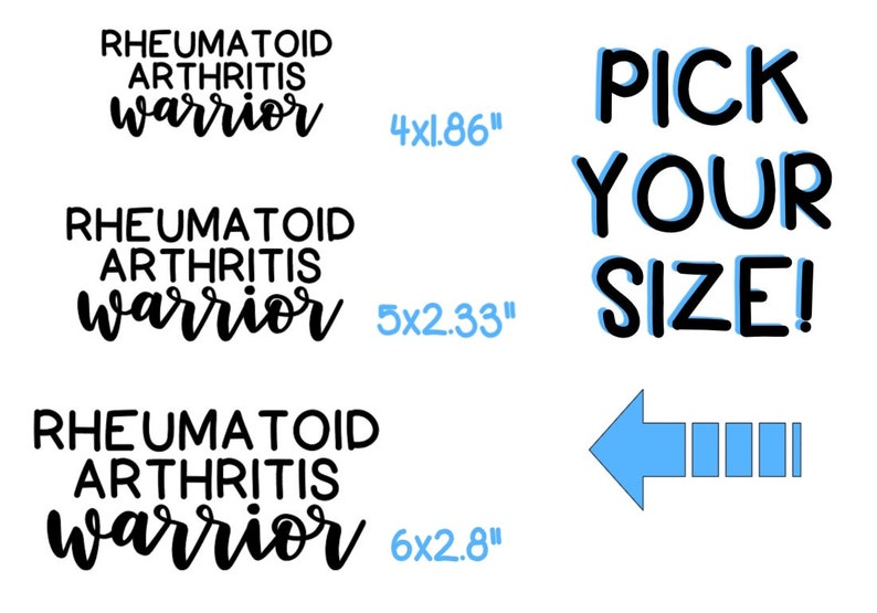 Rheumatoid Arthritis Warrior Vinyl Decal Bumper Sticker RA - Etsy