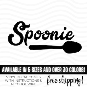 SPOONIE Vinyl Decal Bumper Sticker, Chronic Illness Warrior, Invisible Illness, Arthritis Awareness, Autoimmune Disease, Window Cup Decals