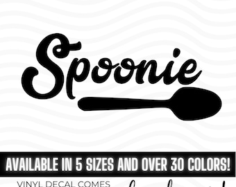 SPOONIE Vinyl Decal Bumper Sticker, Chronic Illness Warrior, Invisible Illness, Arthritis Awareness, Autoimmune Disease, Window Cup Decals