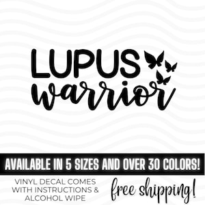 Lupus Warrior vinyl decal bumper sticker, Spoonie Warrior, Chronic Illness, Lupus Awareness, Auto Immune, Invisible Illness Warrior, Spoons