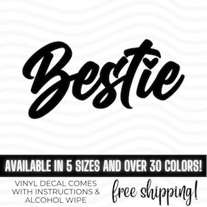 Bestie vinyl decal sticker, Best Friend Gift, Besties Forever, Soul Sister, Bad Bitches, Hey Besties, Bottle Decal, Gift For My Bestie