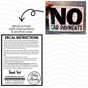 No Car Payments Vinyl Decal: Dave Ramsey Inspired Bumper Sticker image 3