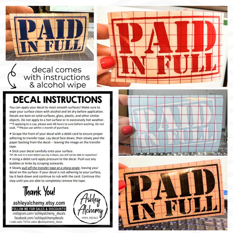 Paid In Full vinyl decal sticker bumper, Dave Ramsey Debt Free, Official Dave Car, Cash Is King, No Truck Payments image 3