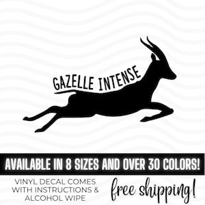 Gazelle Intense vinyl decal sticker, Dave Ramsey Debt Free Gift, Cash Is King, Financial Freedom