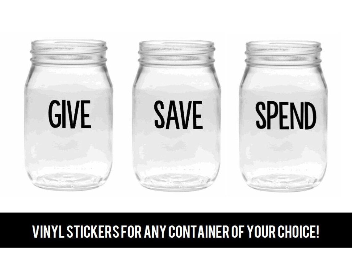 Give Save Spend Vinyl Decal Stickers Dave Ramsey Debt is - Etsy