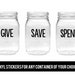 Give Save Spend Vinyl Decal Stickers Dave Ramsey Debt is - Etsy