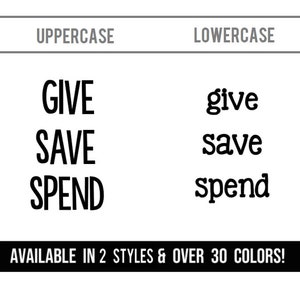 Give Save Spend Vinyl Decal Stickers Dave Ramsey Debt is Dumb Gazelle ...