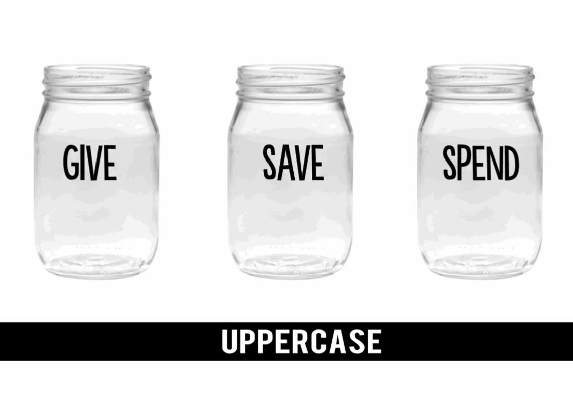 Give Save Spend Vinyl Decal Stickers Dave Ramsey Debt is | Etsy