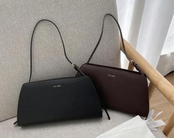 Leather Shoulder Bag, Women&#39;s Underarm Shoulder Bag, Leather Clutch Bag