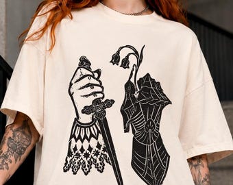 Medieval Hands Shirt, Gothic Knight Tee, Medieval Art Shirt, Dark Fantasy Tee, Renaissance Shirt, Knight Lover Gift, Comfort Colors