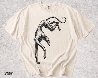 Greyhound Graphic Tee, Whippet Shirt, Sighthound Lover Gift, Minimalist Dog Shirt, Vintage Animal Art Tee, Comfort Colors