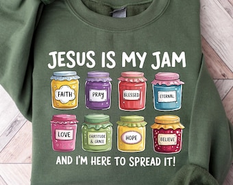 Jesus är min sylt, kristen tröja, kristen gåva, JESUS Kristus-tröja, rolig Jesus-tröja, kristen mamma-tröja, religiös skjorta