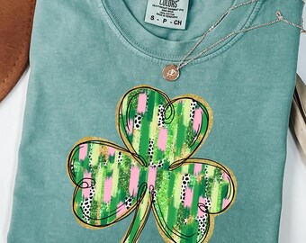 Comfort Colors®  Shamrock Shirt, Womens Lucky Shirt, St Patricks Day Shirt, Shenanigans Begin, Funny Irish Shirt, Irish Saint Patricks Day