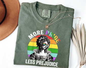 Comfort Colors® More Pride Less Prejudice Shirt, LGBTQ Shirt, Pride And Prejudice Shirt, Proud Ally Shirt, Pride Month Shirt, LGBTQ Tshirt
