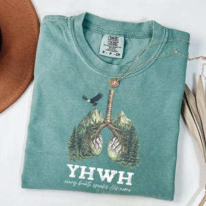 Comfort Colors® YHWH Lungs Christian Shirt, Every Breath Speak His Name Shirt, Faith Apparel Shirt, YHWH Lungs Shirts, Faith Tee
